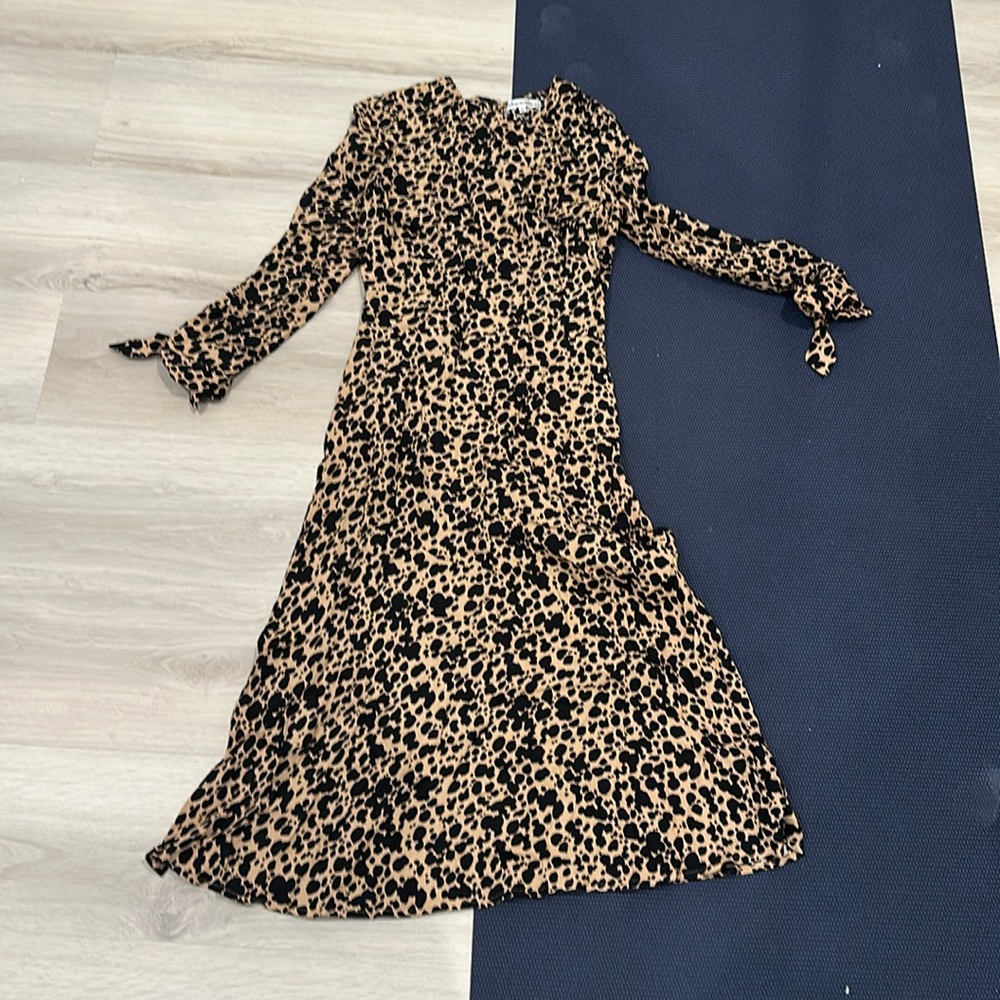 Reformation cheetah midi dress